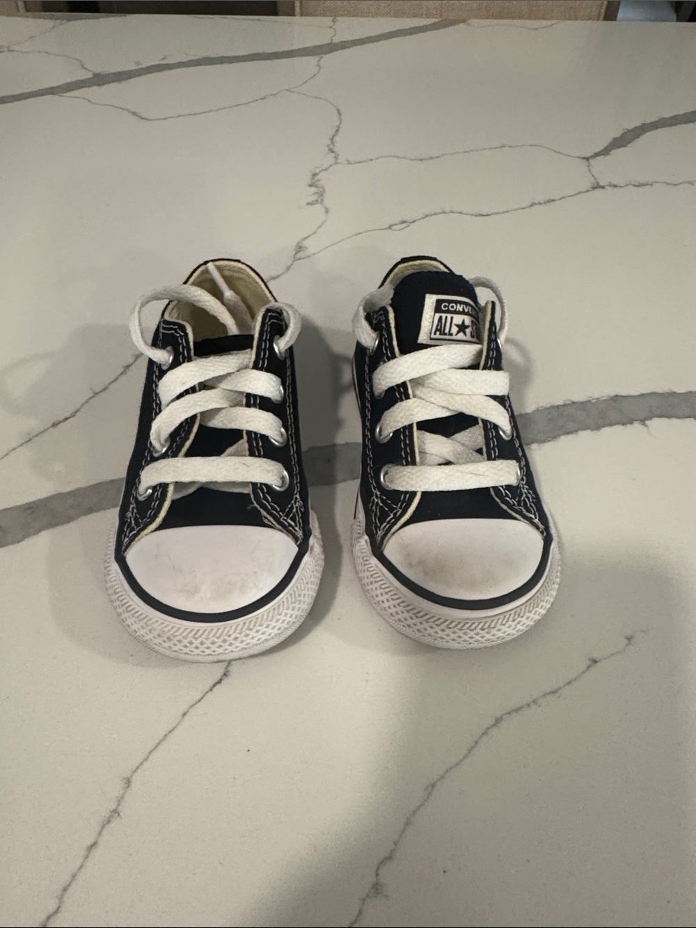 Converse toddler Black and White Low Top Sneakers